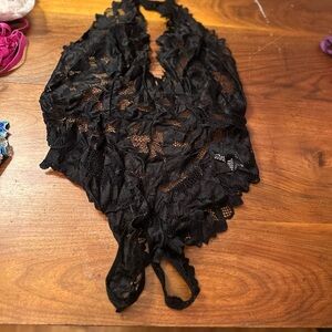 Black Lace haulter top lingerie